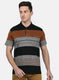Mens Multi Color Stripe T-Shirt