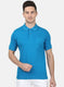 Mens Blue Plain T-Shirt