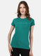 Womens Dark Green Printed Top