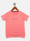 Boys Pink Plain T-Shirt