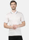 Mens Beige Jaquard T-Shirt
