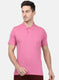 Mens Pink Plain T-Shirts