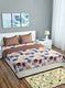 Multi Color 130 GSM Bedsheet with 2 Pillow Covers + 1 Duvet
