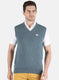 Men Blue Solid Sweater