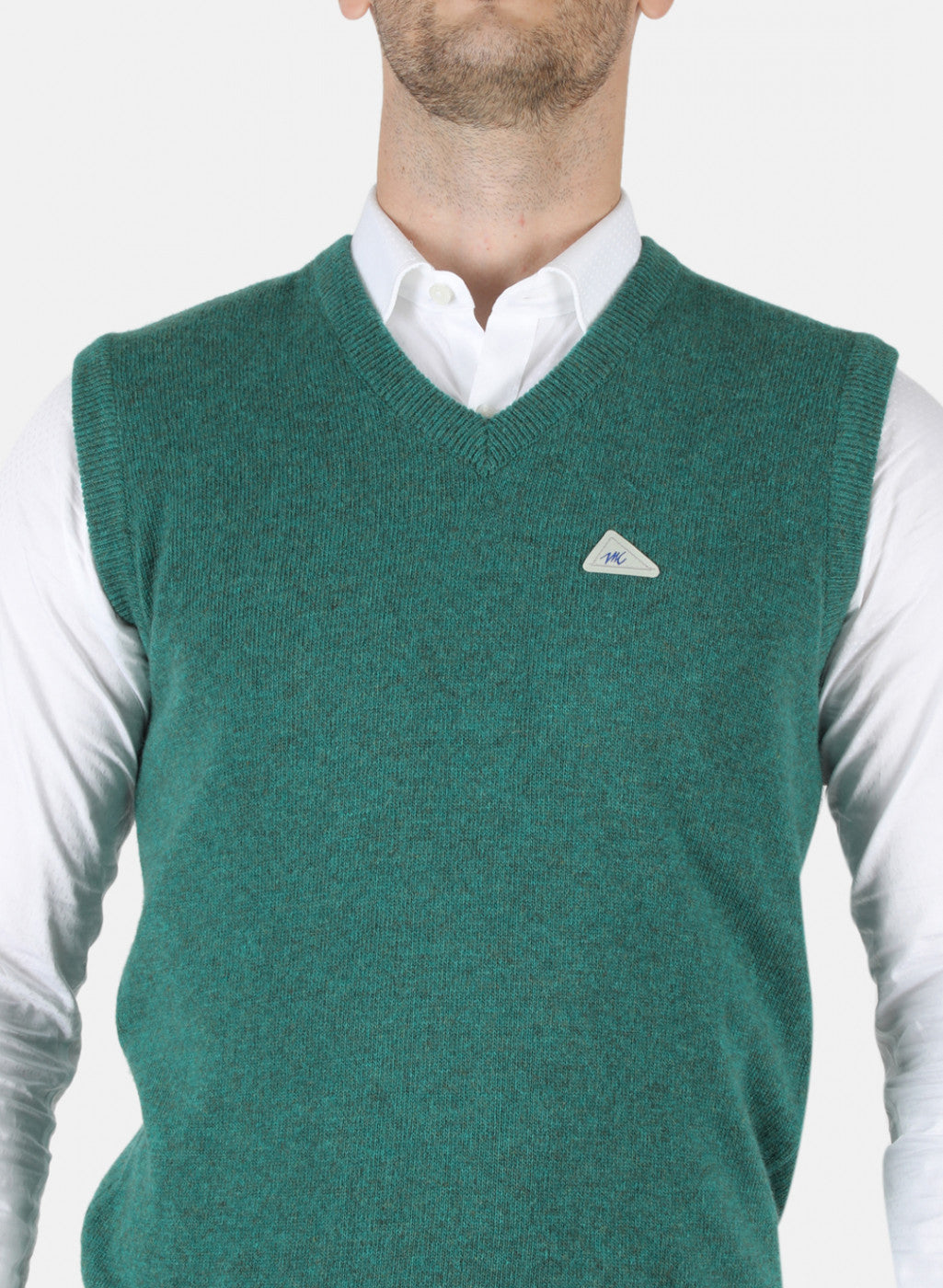Men Green Solid Sweater