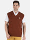 Men Brown Solid Sweater
