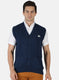 Men Blue Solid Cardigan