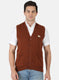 Men Brown Solid Cardigan