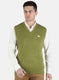 Men Olive Solid Sweater