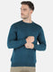 Men Blue Solid Pullover