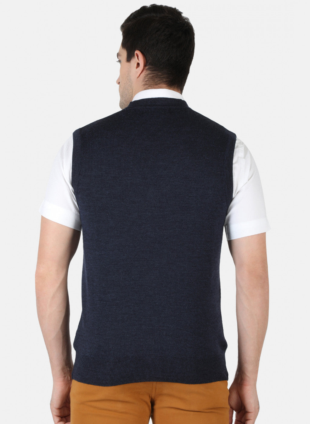 Men NAvy Blue Solid Cardigan