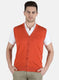 Men Orange Solid Cardigan