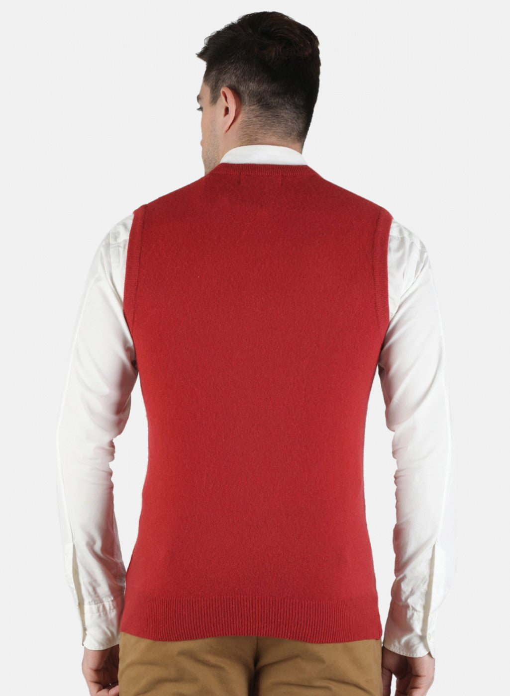 Men Orange Solid Sweater