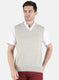Men Khaki Solid Sweater