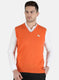 Men Orange Solid Sweater