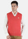 Men Red Solid Sweater