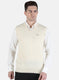 Men Cream Solid Sweater