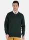 Men Green Solid Pullover