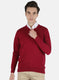 Men Maroon Solid Pullover