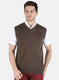 Men Brown Solid Sweater