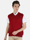 Men Maroon Solid Sweater