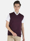 Men Purple Solid Sweater