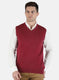 Men Red Solid Sweater