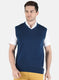 Men Blue Solid Sweater