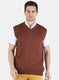 Men Brown Solid Sweater