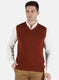 Men Brown Solid Sweater