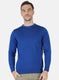 Men Blue Solid Pullover