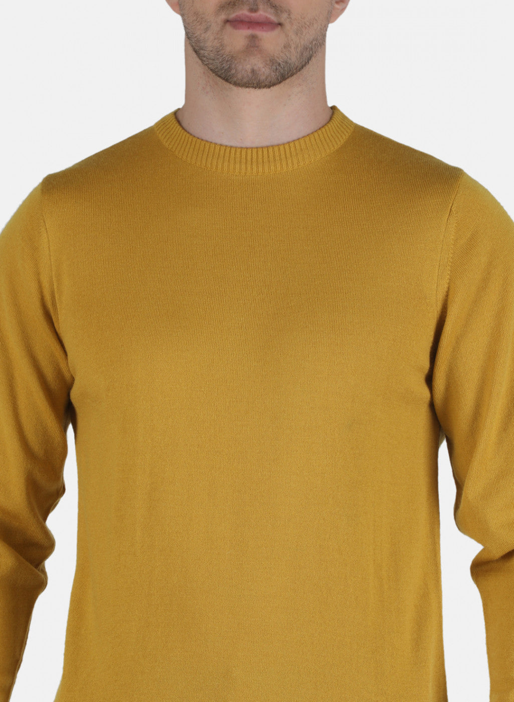 Men Yellow Solid Pullover