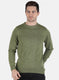 Men Olive Solid Pullover