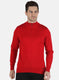 Men Red Solid Pullover