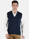 Men NAvy Blue Solid Cardigan