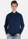 Men Blue Solid T-Shirt