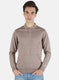 Men Beige Solid T-Shirt