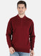 Men Maroon Solid T-Shirt