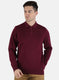 Men Purple Solid T-Shirt