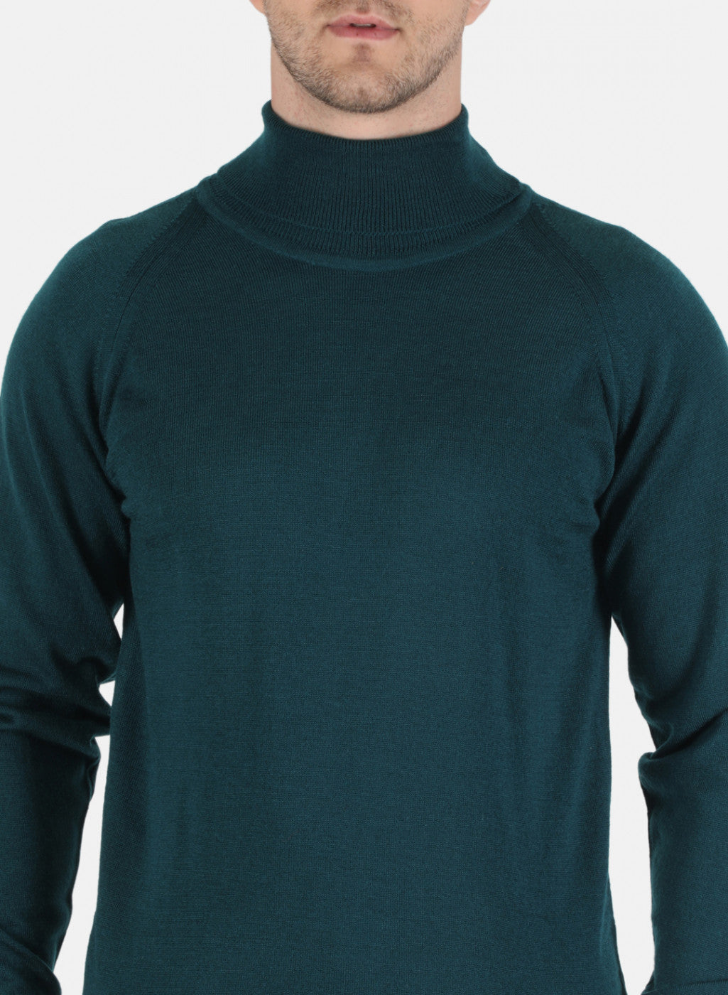 Men Green Solid Pullover