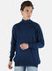 Men Blue Solid Pullover