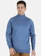 Men Blue Solid Pullover