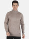 Men Beige Solid Pullover