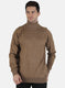 Men Khaki Solid Pullover