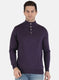 Men Purple Solid Pullover