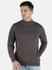 Men Brown Solid Pullover