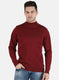 Men Maroon Solid Pullover