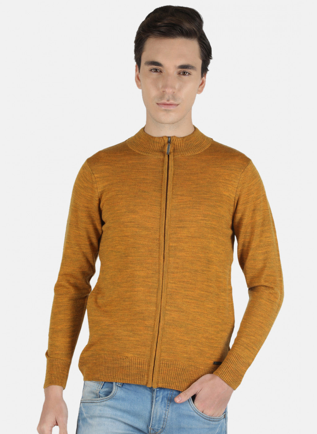 Men Yellow Solid Pullover
