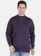 Men Purple Solid Pullover