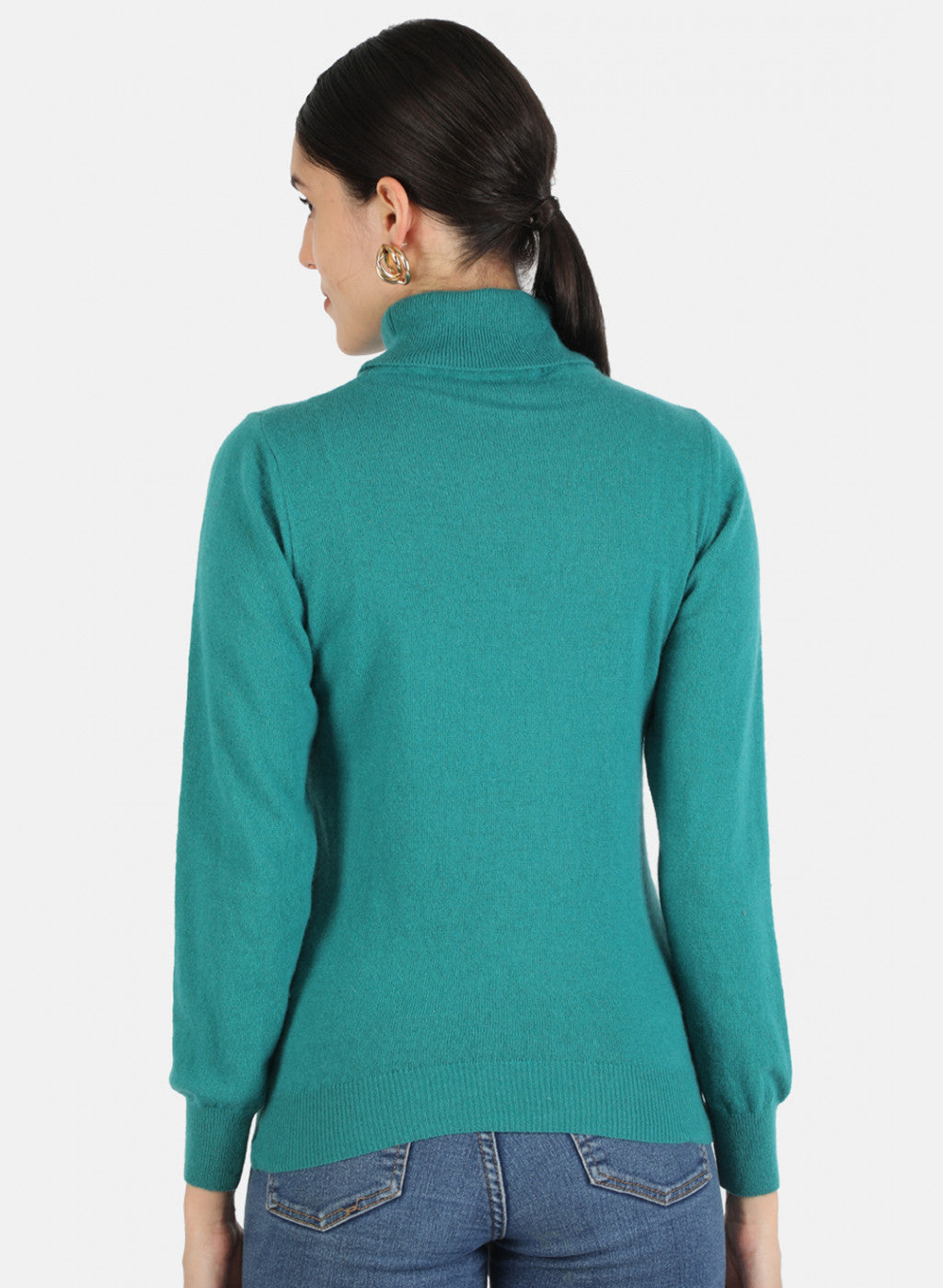 Women Green Solid Top